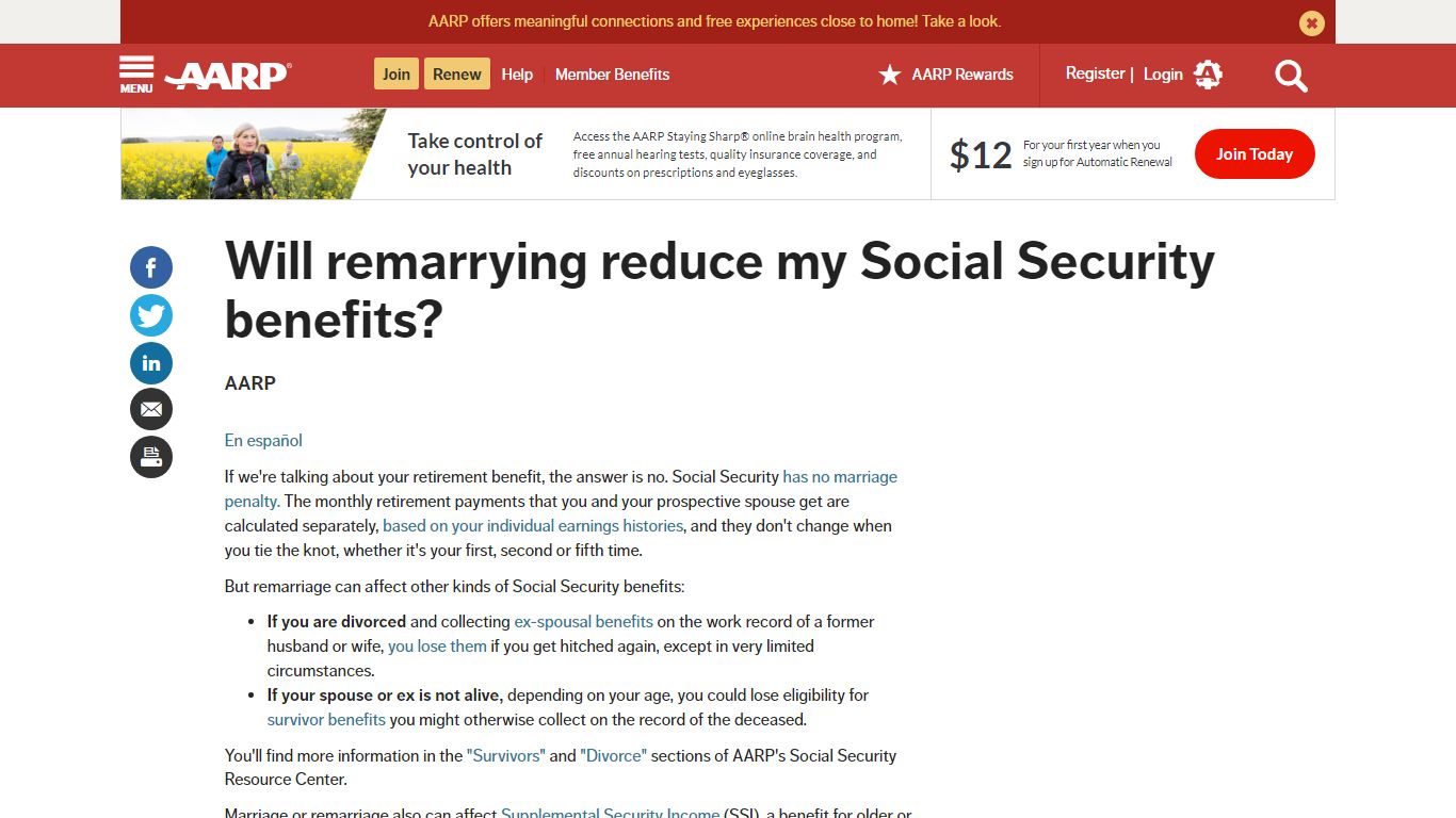 Do I Lose Any Social Security Benefits If I Remarry? - AARP
