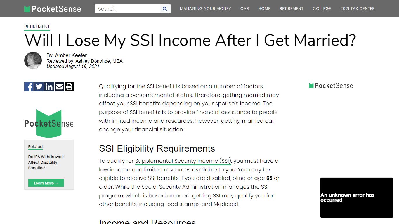 Will I Lose My SSI Income After I Get Married? | Pocketsense